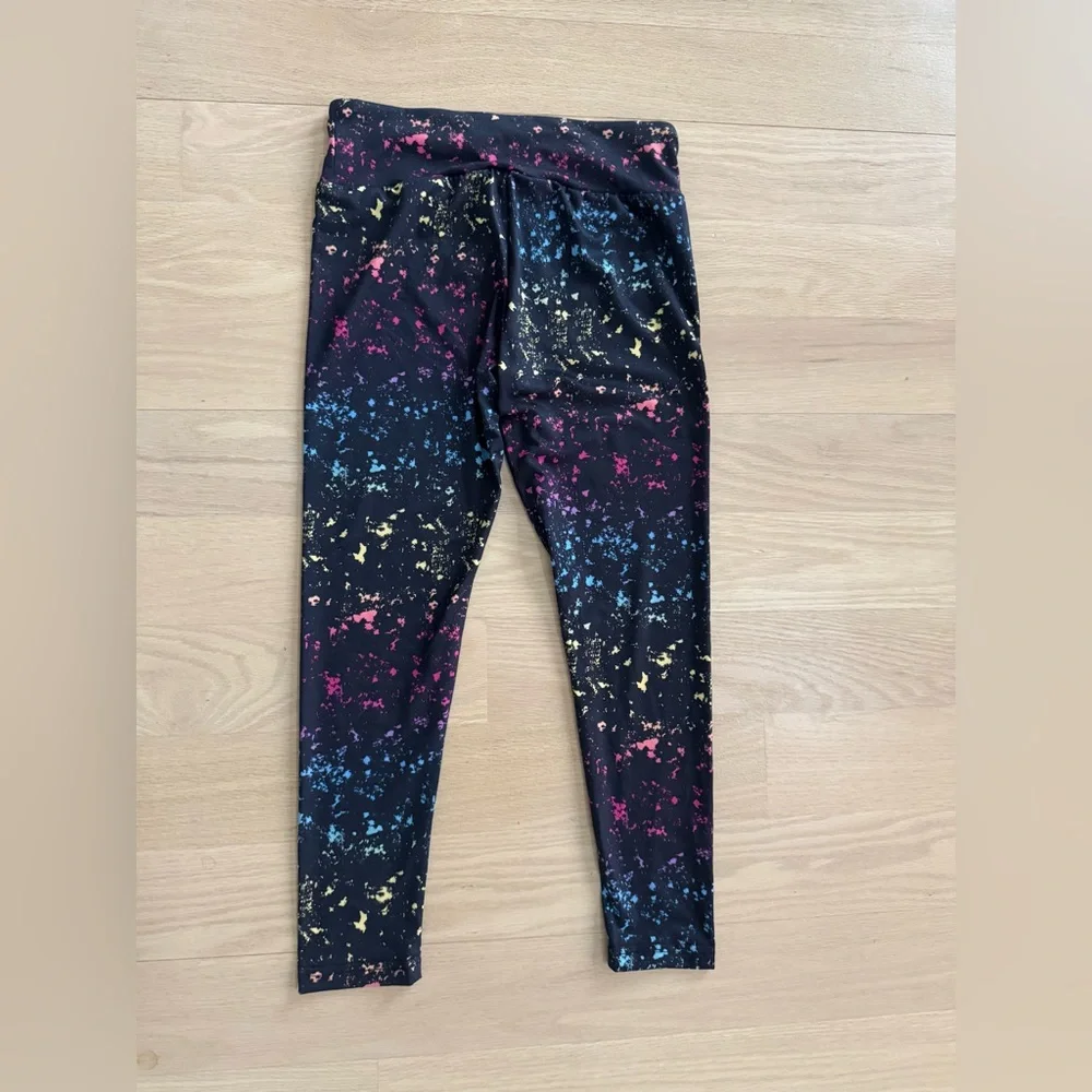 Converse Yoga Pants Leggings Girls Sz S‎ (8-10) Black Multiple Color Stretch NEW